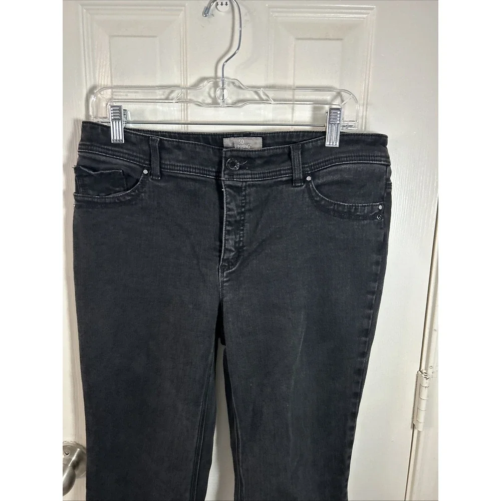 Chicos Womens So‎ Slimming Slim Leg Ankle Jeans Black Size 1.5 (10)